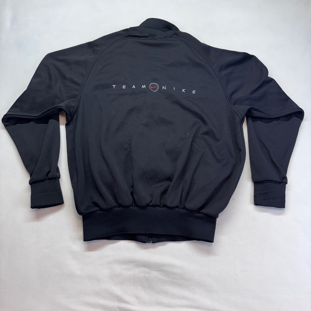 Nike Team Apparel Track Jacket Full Zip Black White Stripes Women's Medium - Picture 2 of 9